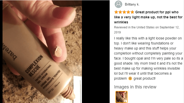 BareMinerals customer review