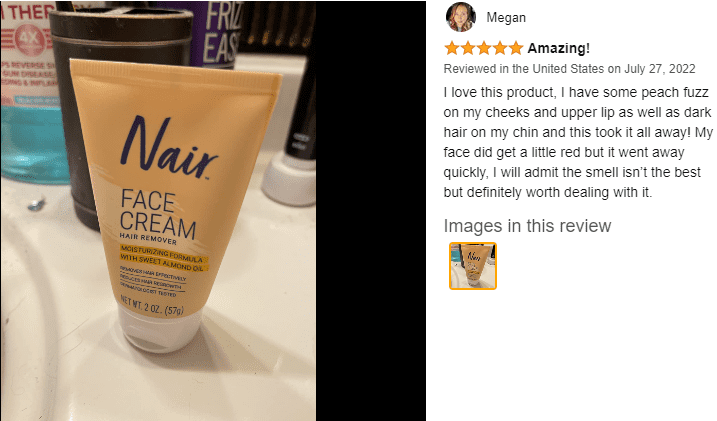 nair face cream review
