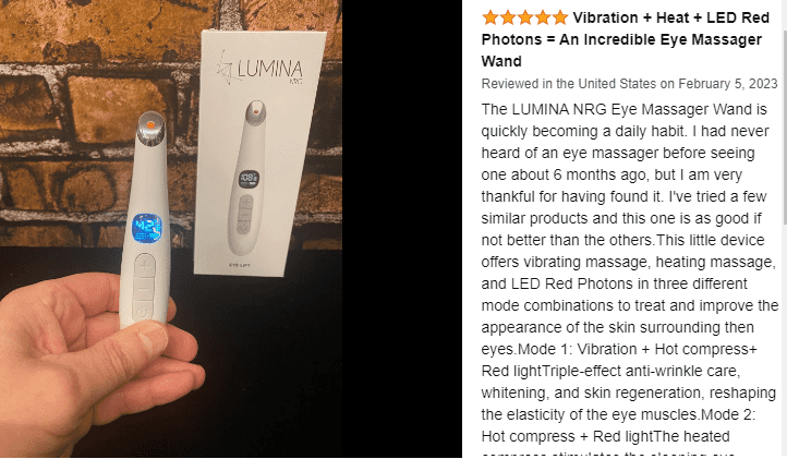 Lumina NRG 3-in-1 Eye Massage Wand