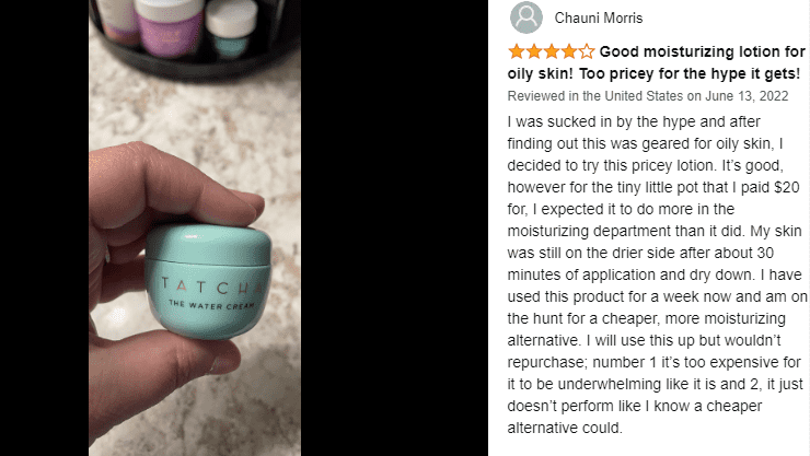 Tatcha The Water Cream reviews