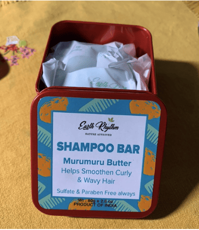 Earth Rhythm Murumuru Butter Shampoo Bar with Vitamin E for Curly and Wavy Hair
