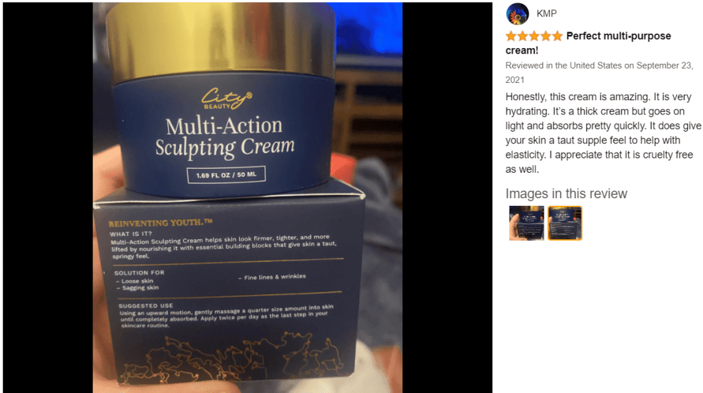 multi-action sculpting cream reviews 