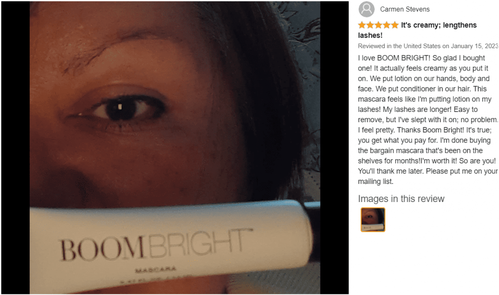 boom bright mascara reviews 