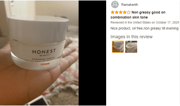 Honest Beauty Hydrogel Cream