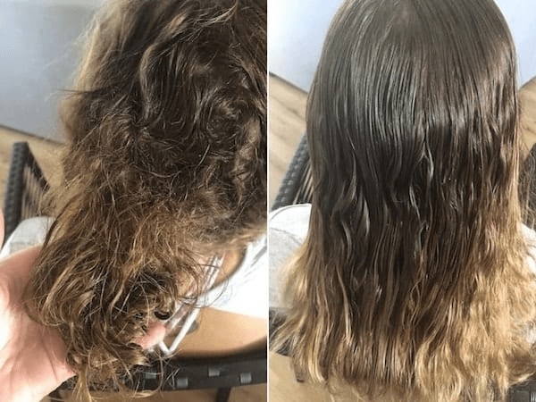matted hair before and after 
